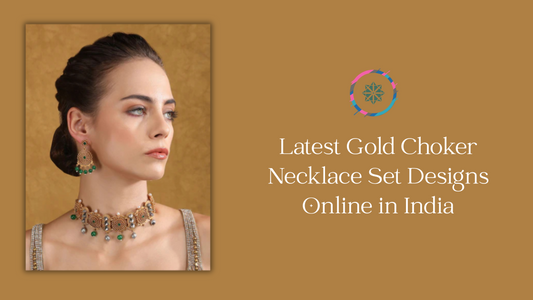 Latest Gold Choker Necklace Set Designs Online in India