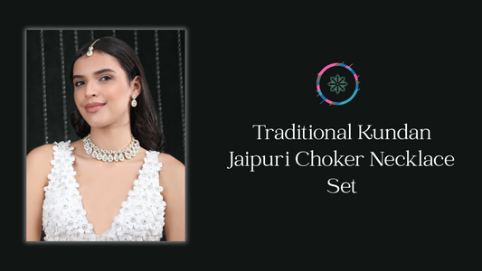 Traditional Kundan Jaipuri Choker Necklace Set