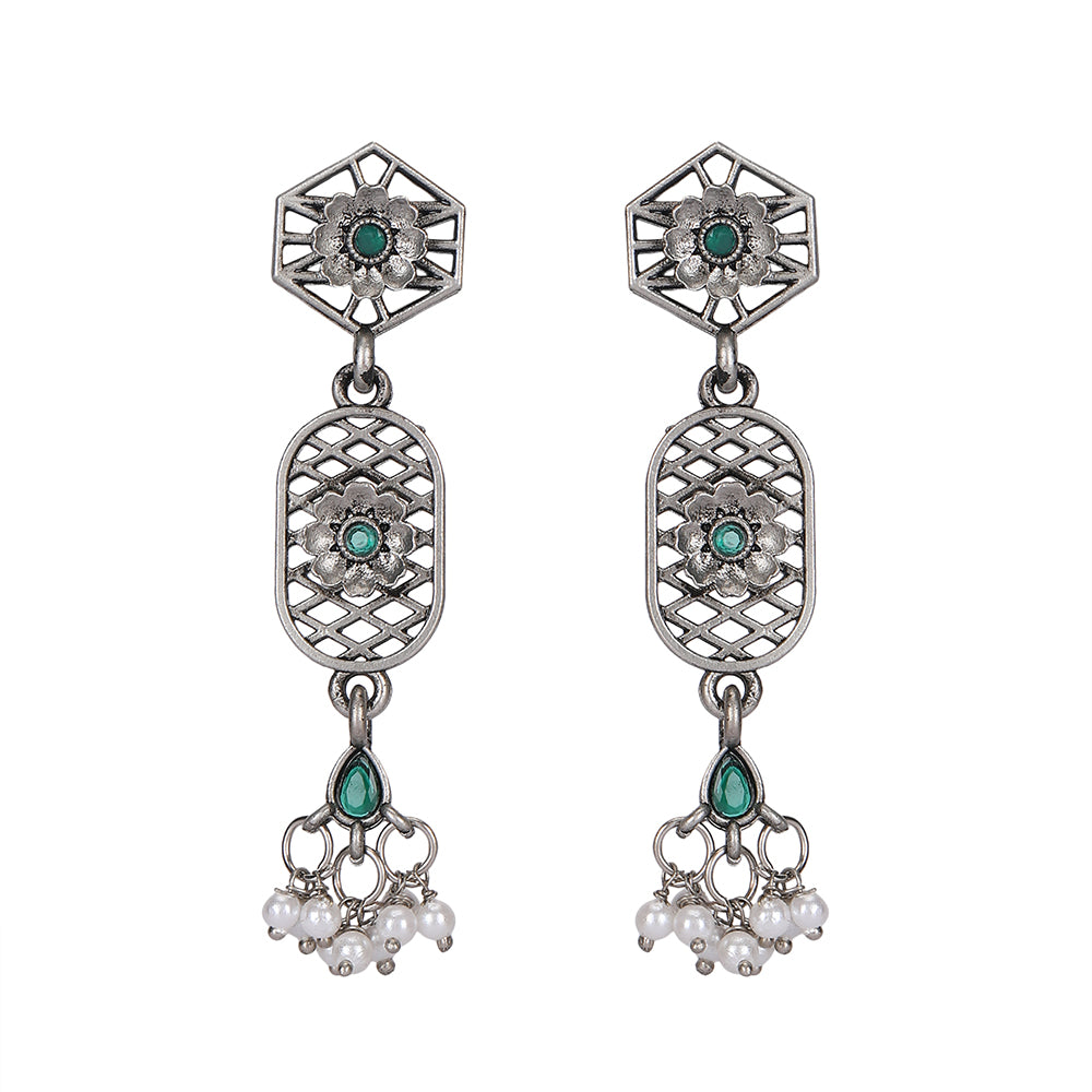 Antique Silver Tribal Necklace & Earring Set
