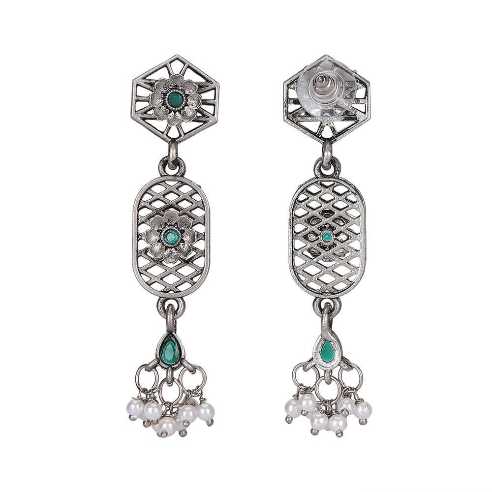 Antique Silver Tribal Necklace & Earring Set