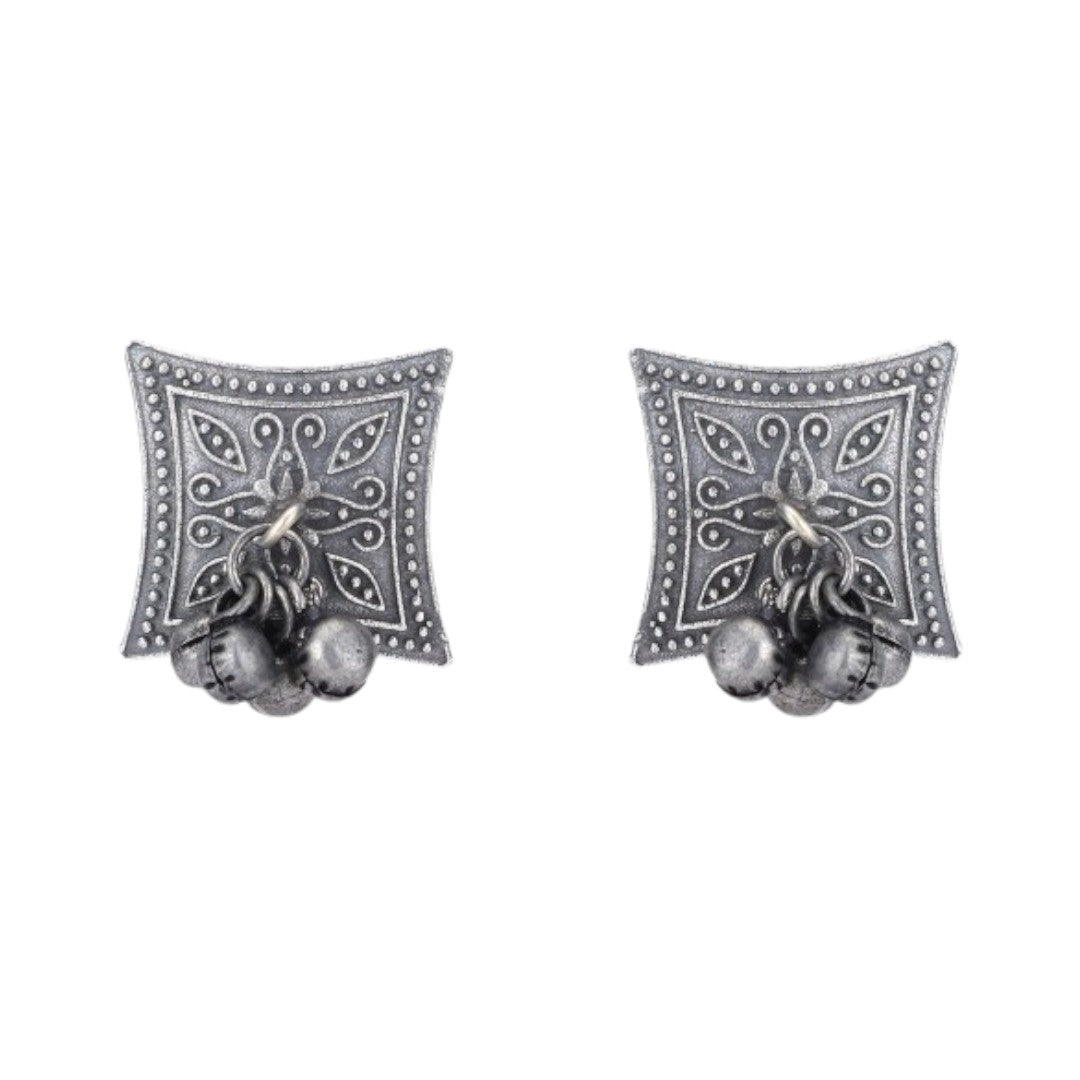 Silver Toned Silver Plated Oxidised German Silver Jewellery Set