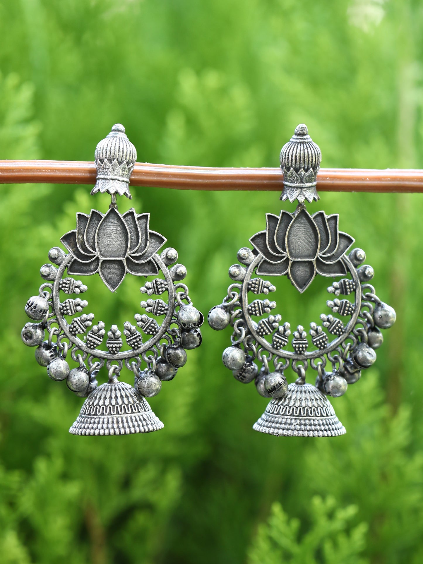 Timeless Classic Oxidised Grey Earrings for Women & Girls