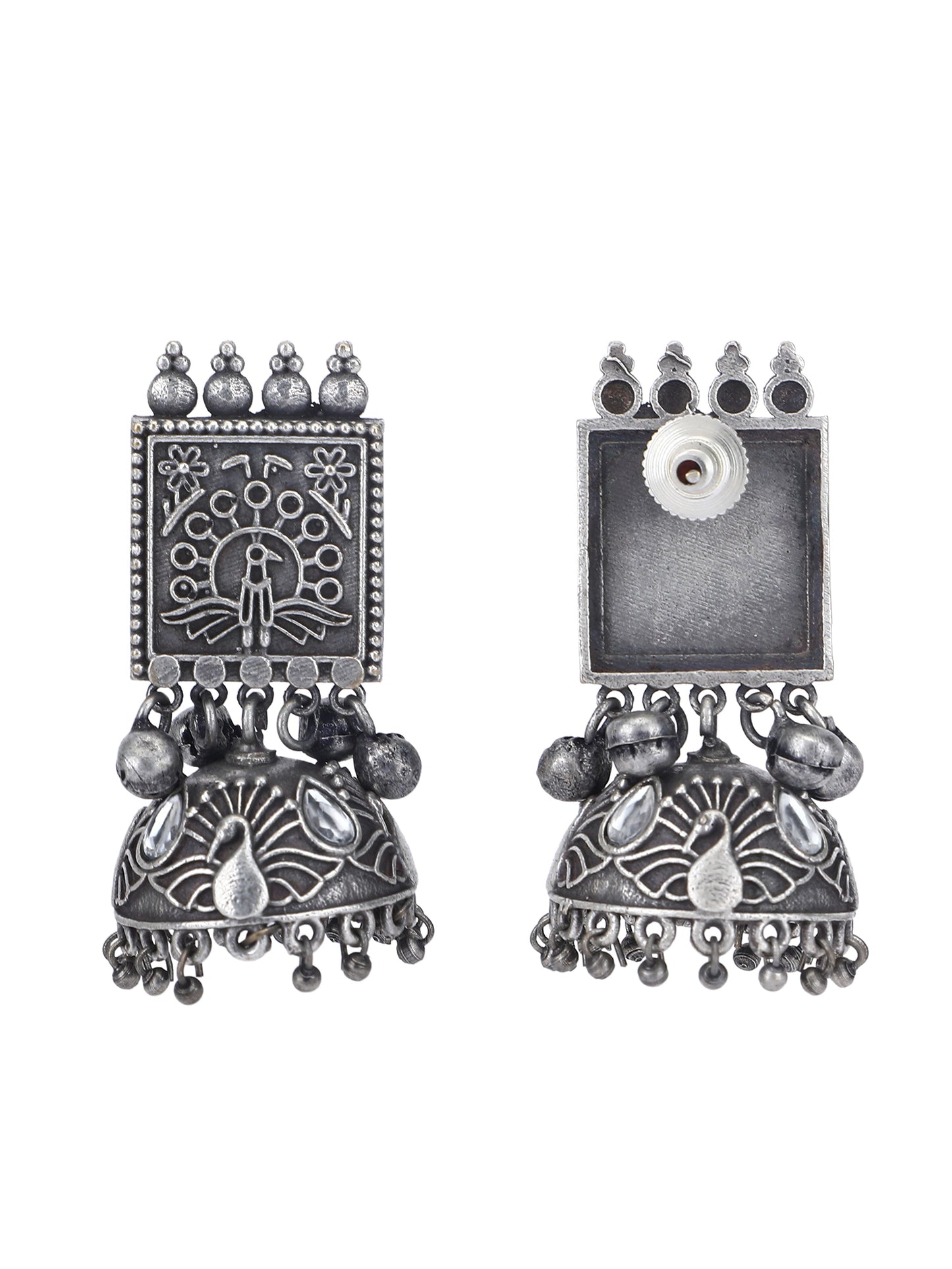 Antique Oxidized Silver Earrings