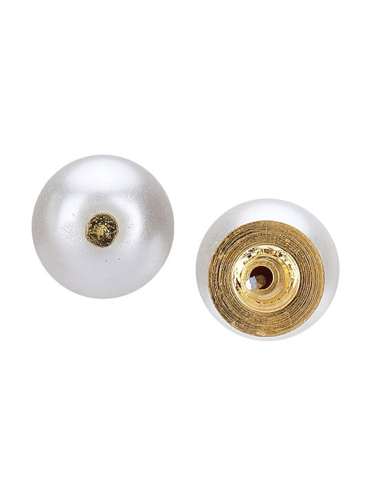 Gold-Plated Multicolor Round Pearl Necklace Set