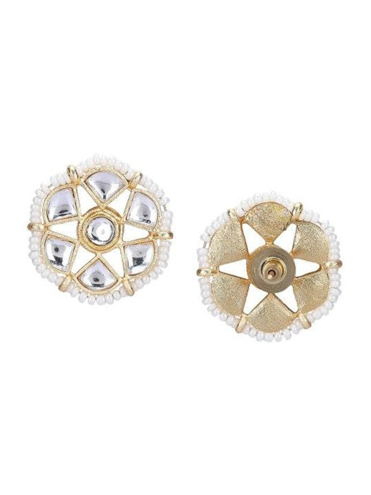 Kundan & Meenakari Oxidised Necklace Set with Stud Earrings