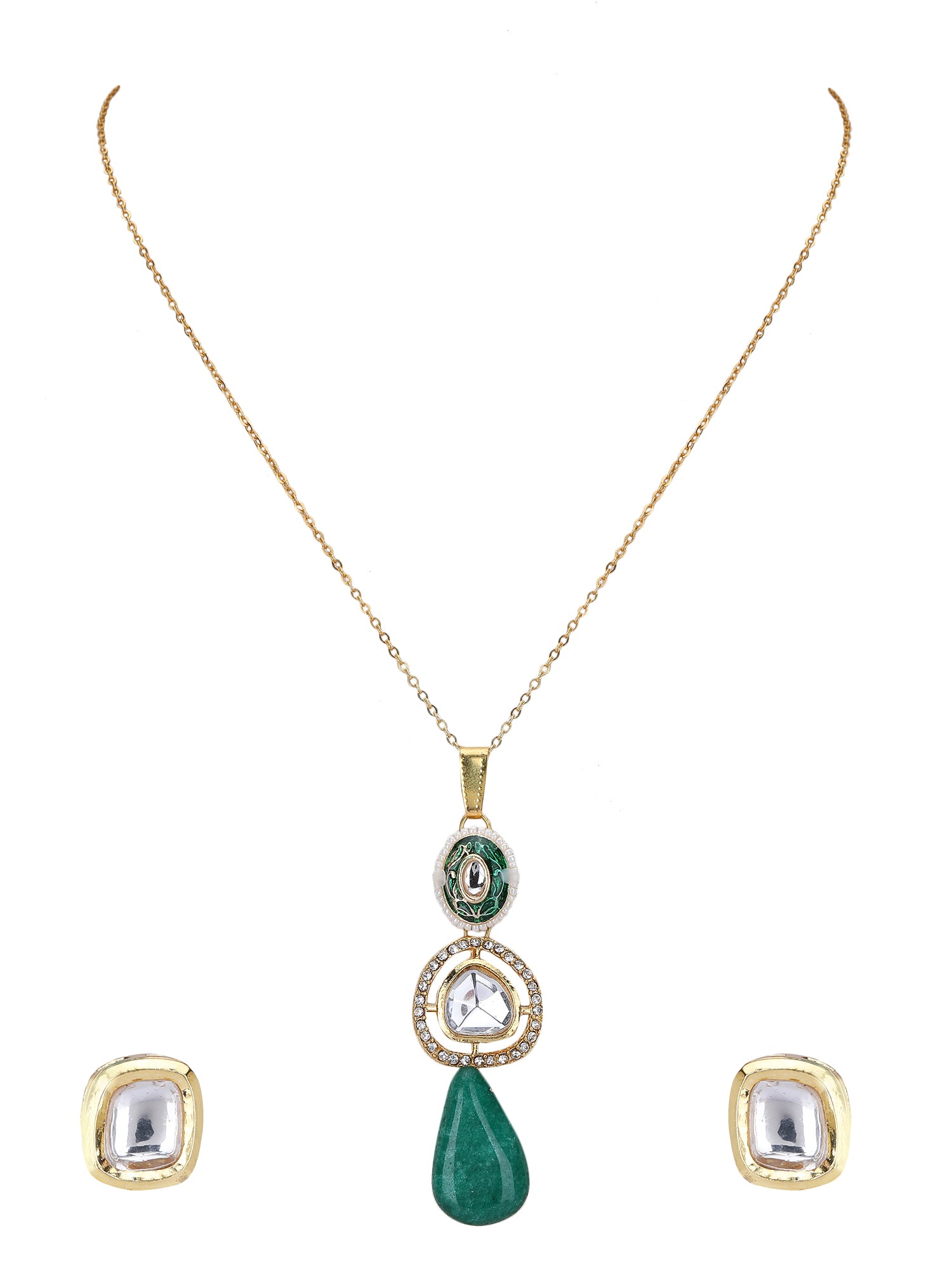 Necklace with Earring Jewelry Set – Kundan & Pearls
