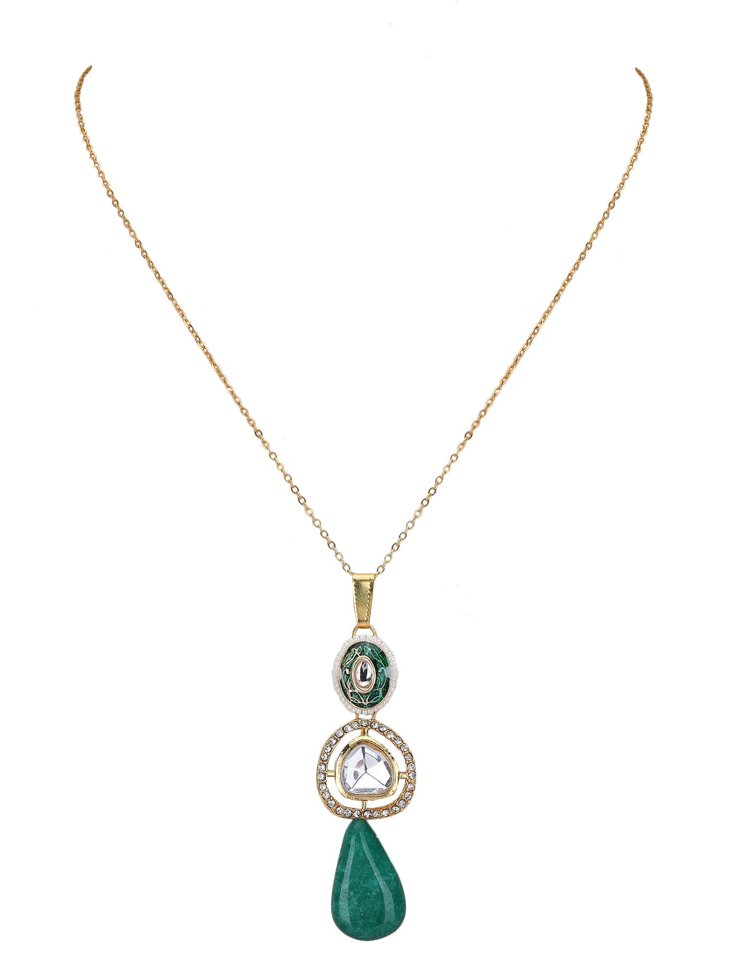 Necklace with Earring Jewelry Set – Kundan & Pearls