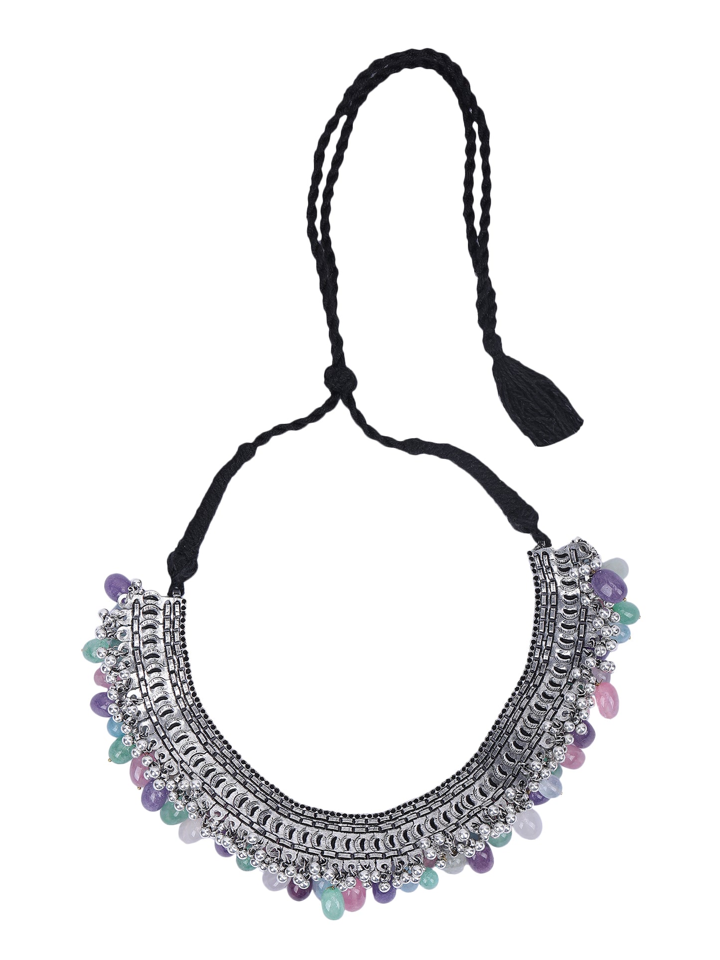 Oxidised Multi-Colour Necklace Set – Ethnic Jewelry for Women