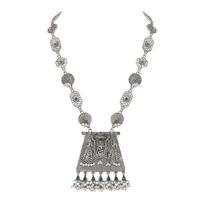 Antique Silver Tribal Necklace & Earring Set