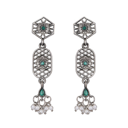 Antique Silver Tribal Necklace & Earring Set