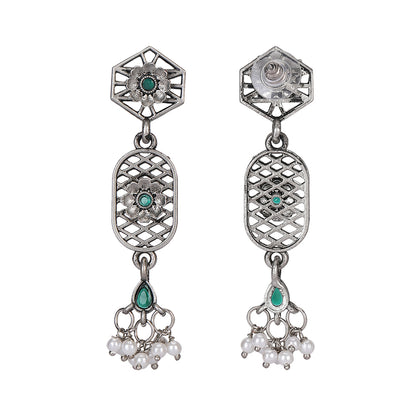 Antique Silver Tribal Necklace & Earring Set