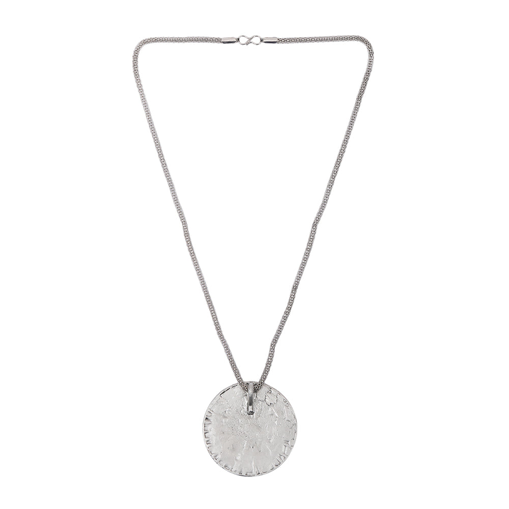 Antique Silver Statement Pendant Necklace