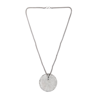 Antique Silver Statement Pendant Necklace