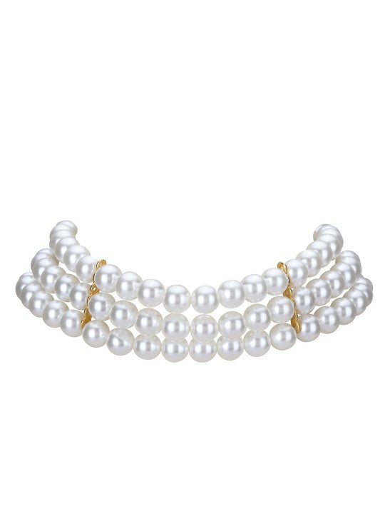 Gold-Plated Antique Pearl Necklace Set