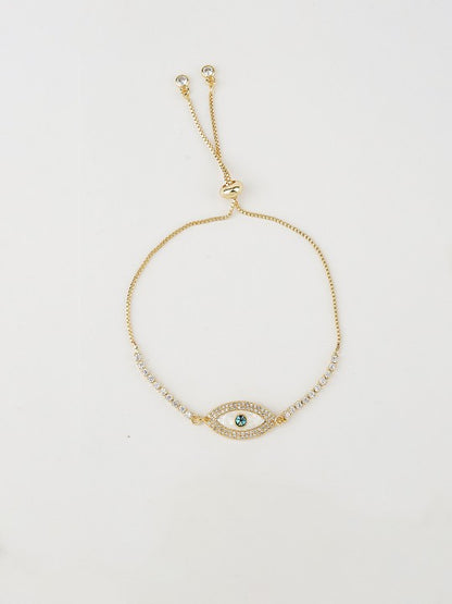Rhodium Plated American Diamond Zircon Blue Rakhi