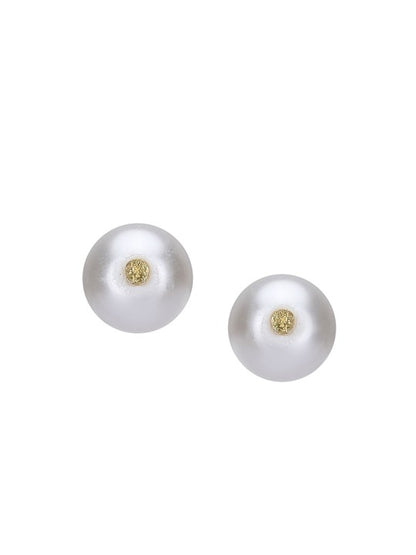 Elegant Gold-Plated Pearl Layered Necklace & Studs Set