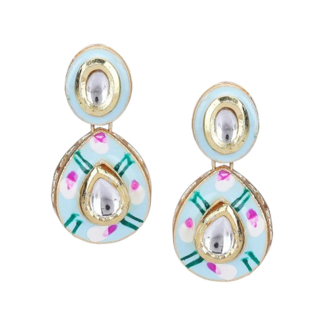 Gold Plated Kundan Wedding Necklace Set, Earrings & Maang Tikka