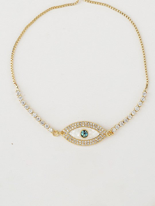 Rhodium Plated American Diamond Zircon Blue Rakhi