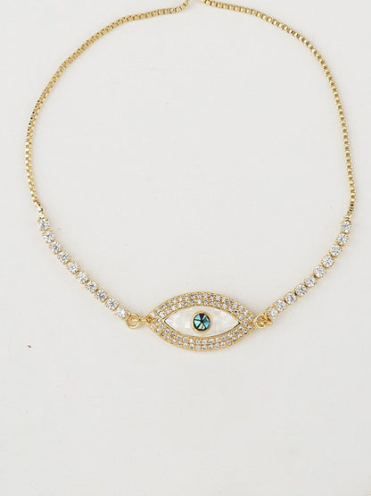Rhodium Plated American Diamond Zircon Blue Rakhi