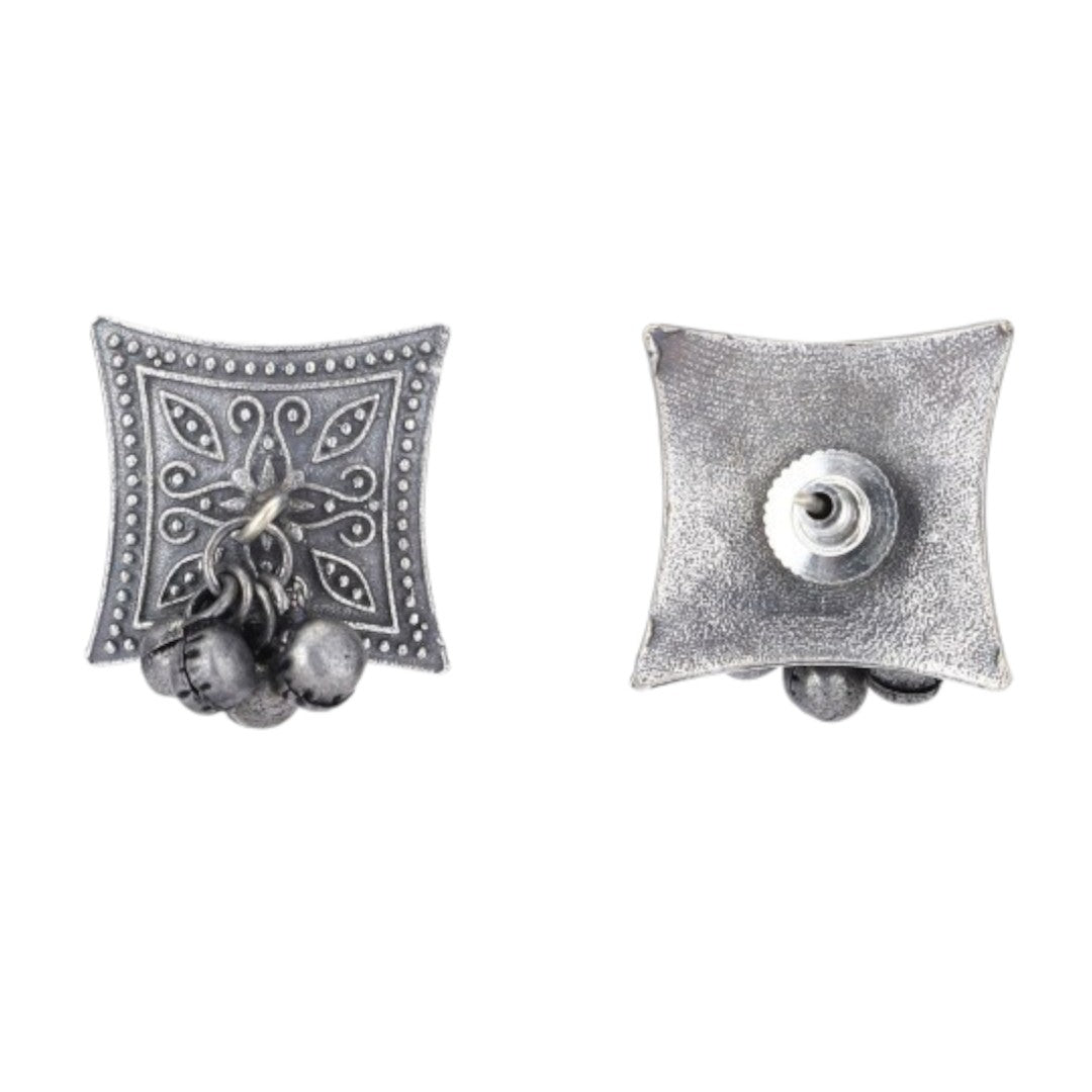 Silver Toned Silver Plated Oxidised German Silver Jewellery Set
