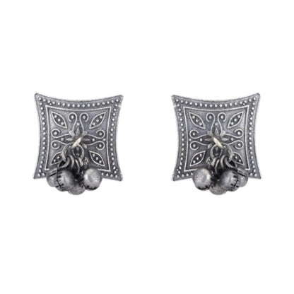 Silver Toned Silver Plated Oxidised German Silver Jewellery Set