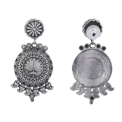 Oxidised Silver Plated Chandbalis