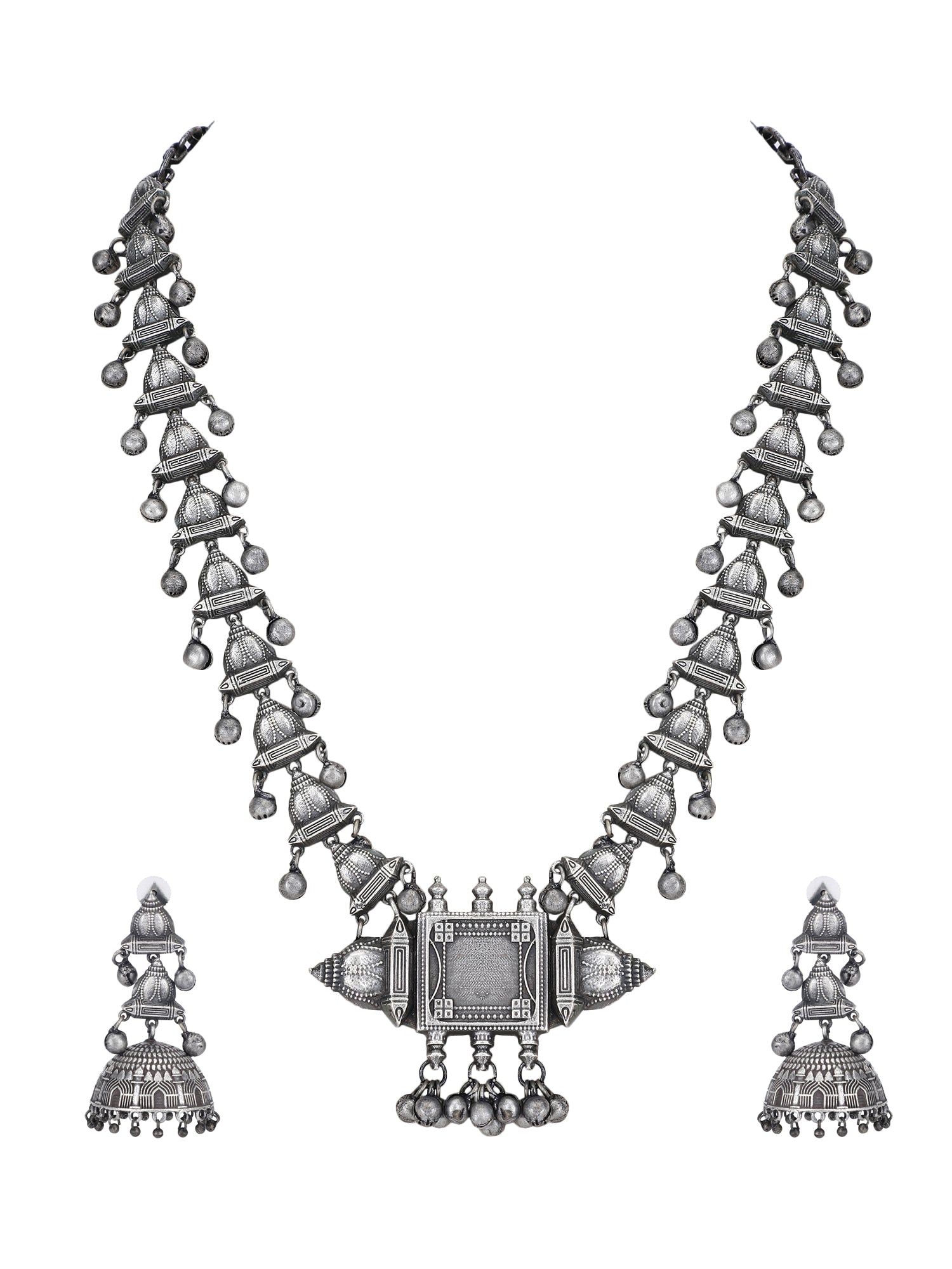  Oxidized Silver Necklace Set