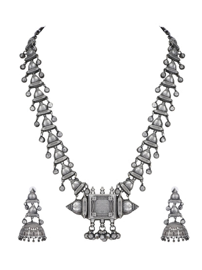  Oxidized Silver Necklace Set
