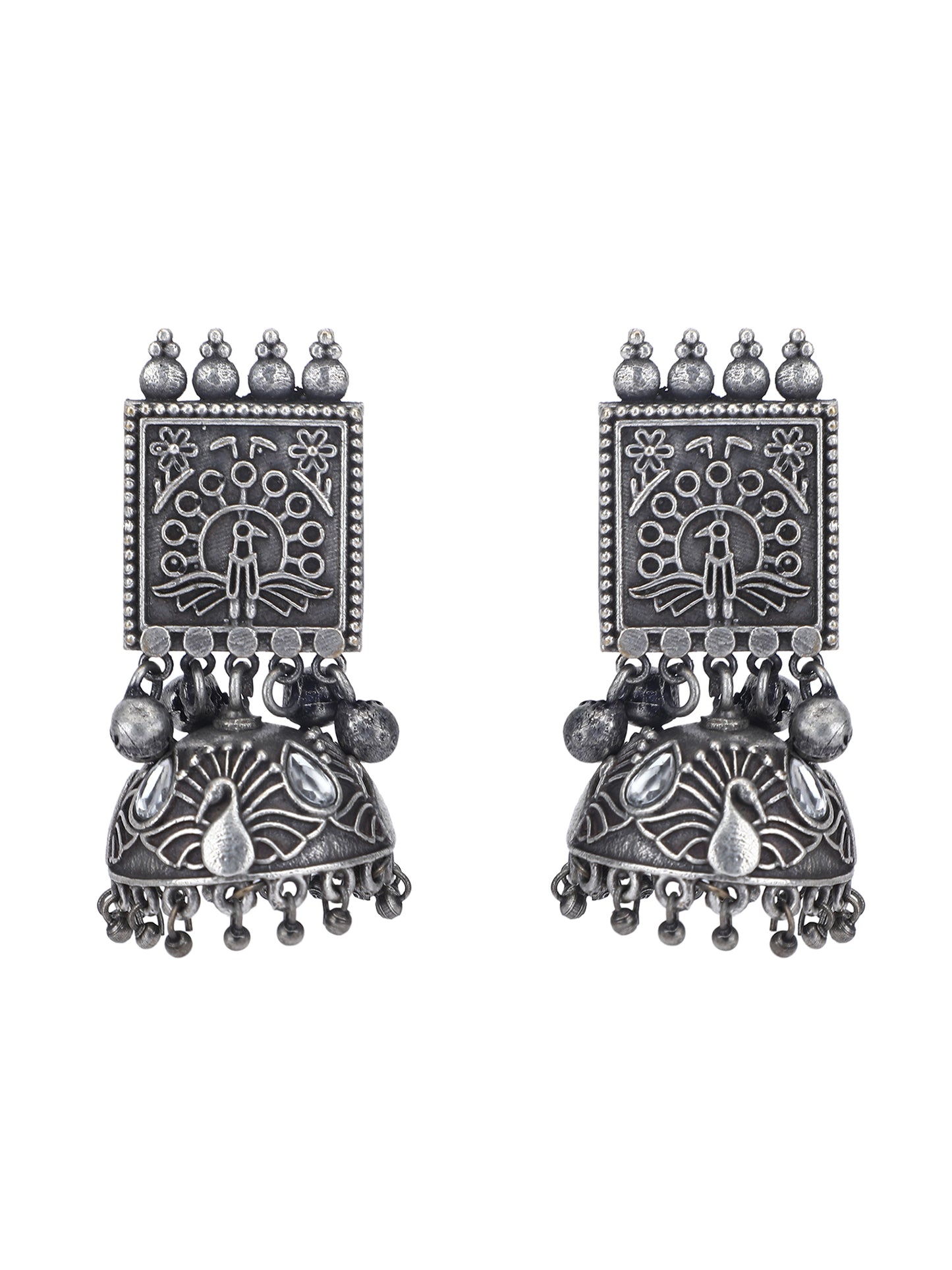 Antique Oxidized Silver Earrings