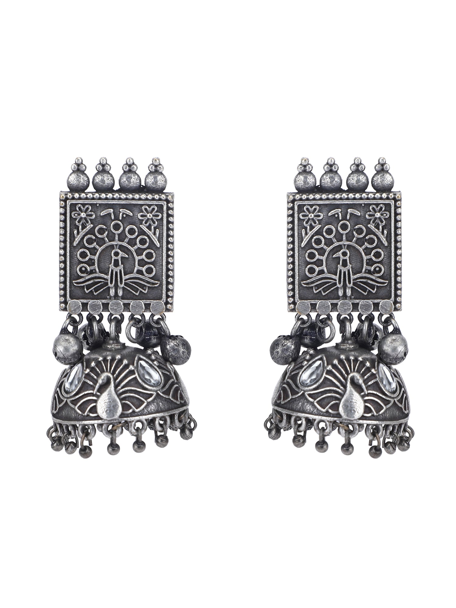 Antique Oxidized Silver Earrings