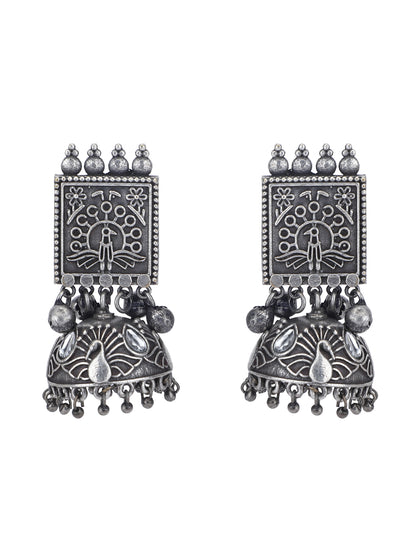 Antique Oxidized Silver Earrings
