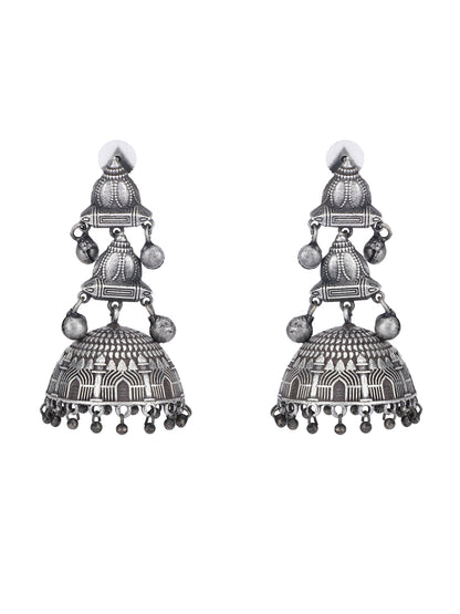  Oxidized Silver Jhumka Earrings