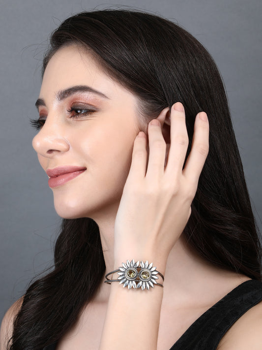 Classic Oxidized Grey Bracelet for Women