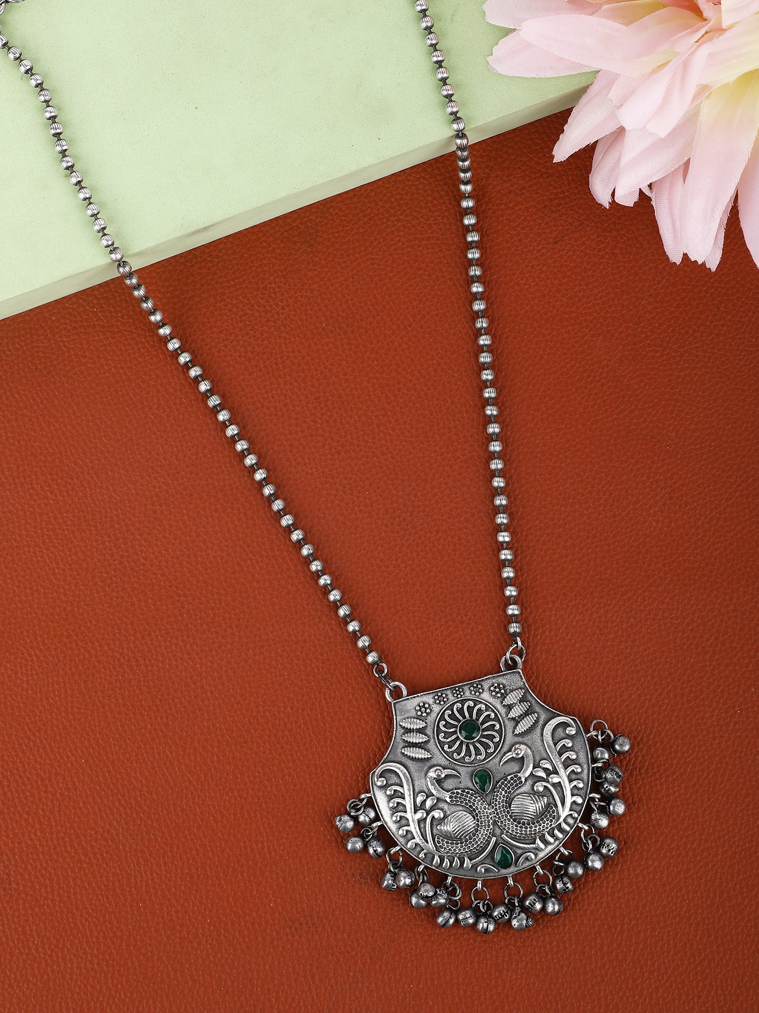 Classic Oxidized Grey Necklace for Women