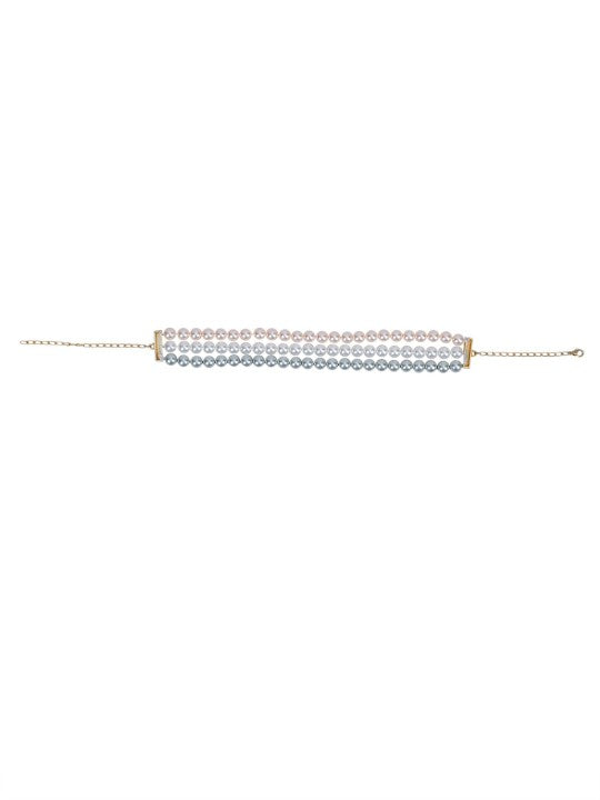 Elegant Gold-Plated Pearl Layered Necklace & Studs Set