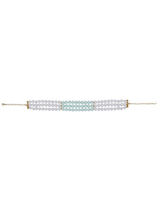 Gold-Plated Layered Pearl Necklace Set