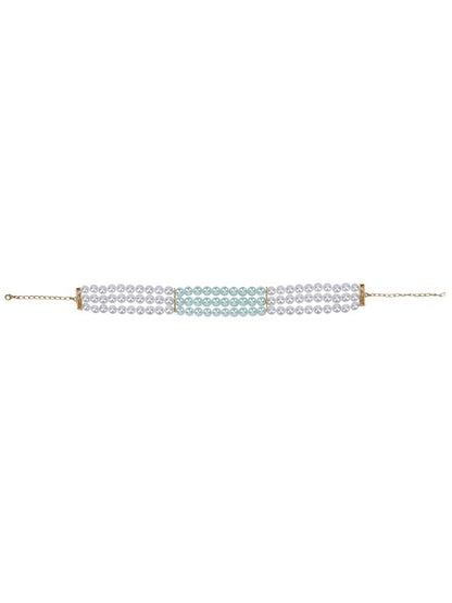 Gold-Plated Layered Pearl Necklace Set