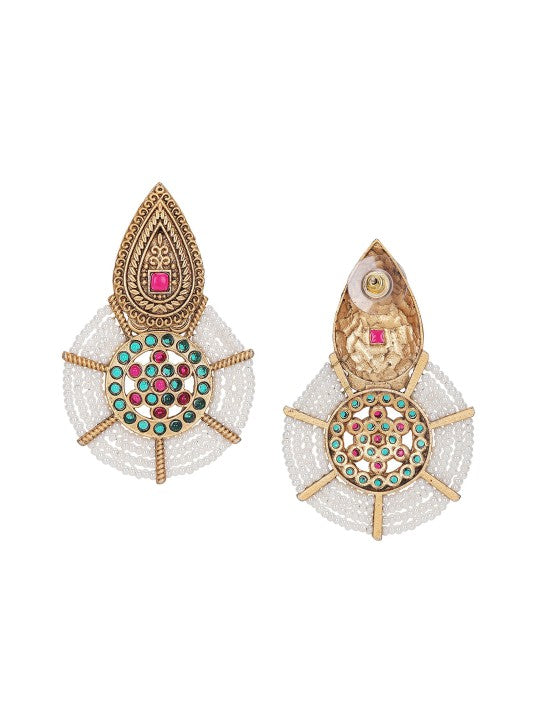 Antique Gold Traditional Earrings – Ethnic Jewelry
