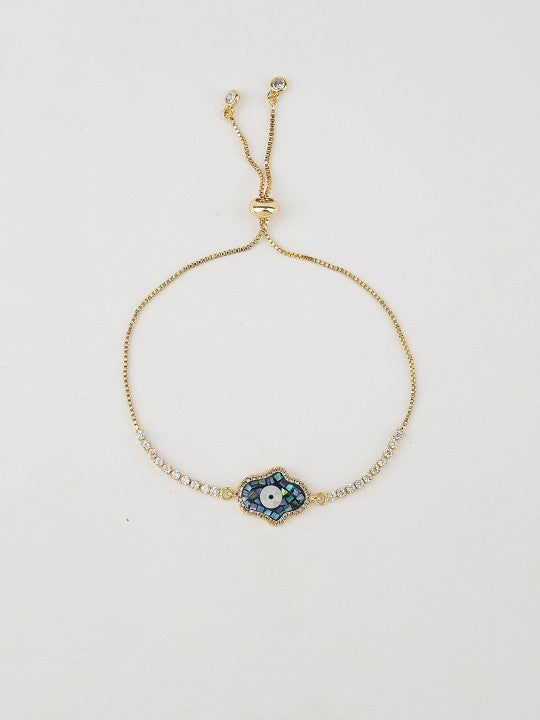 American Diamond Zircon Blue Rakhi Bracelet