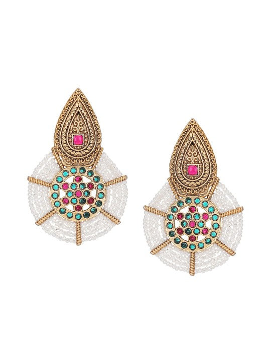 Antique Gold Traditional Earrings – Ethnic Jewelry