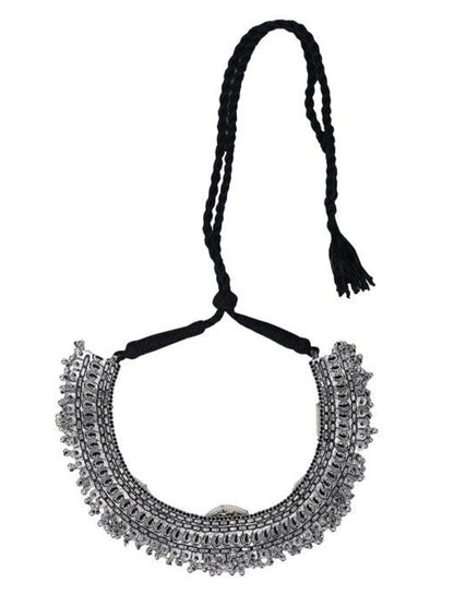 Kundan & Meenakari Oxidised Necklace Set with Stud Earrings